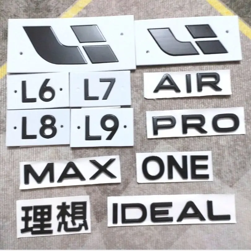 

Ideal L9 L8 L7 L6 front hood logo is bright black, rear logo is pasted with tailgate lettering, original factory bright black