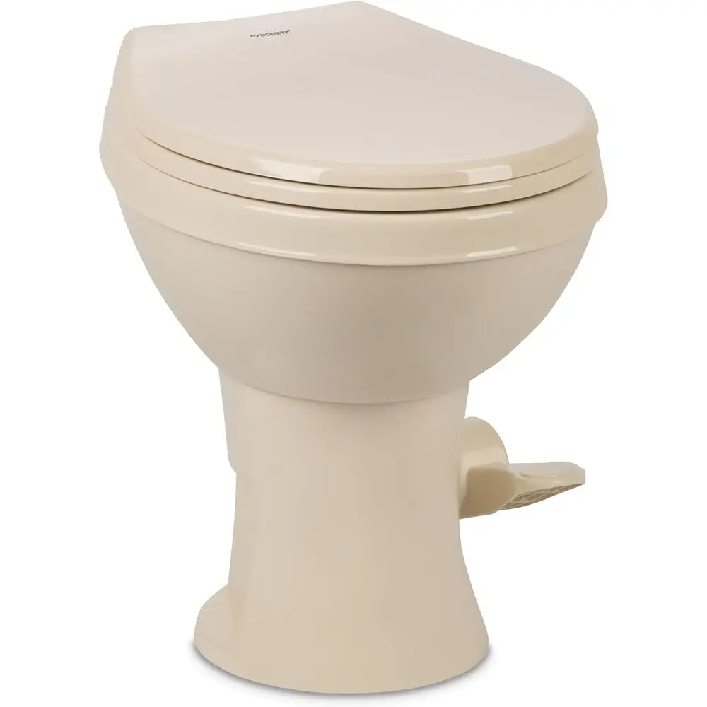 AliExpress – Model 400 Essential RV Toilet – Round Lightweight Plastic Bowl, Universal Fit & 2-Bolt Mount, 18″ Chair Height Residential Style