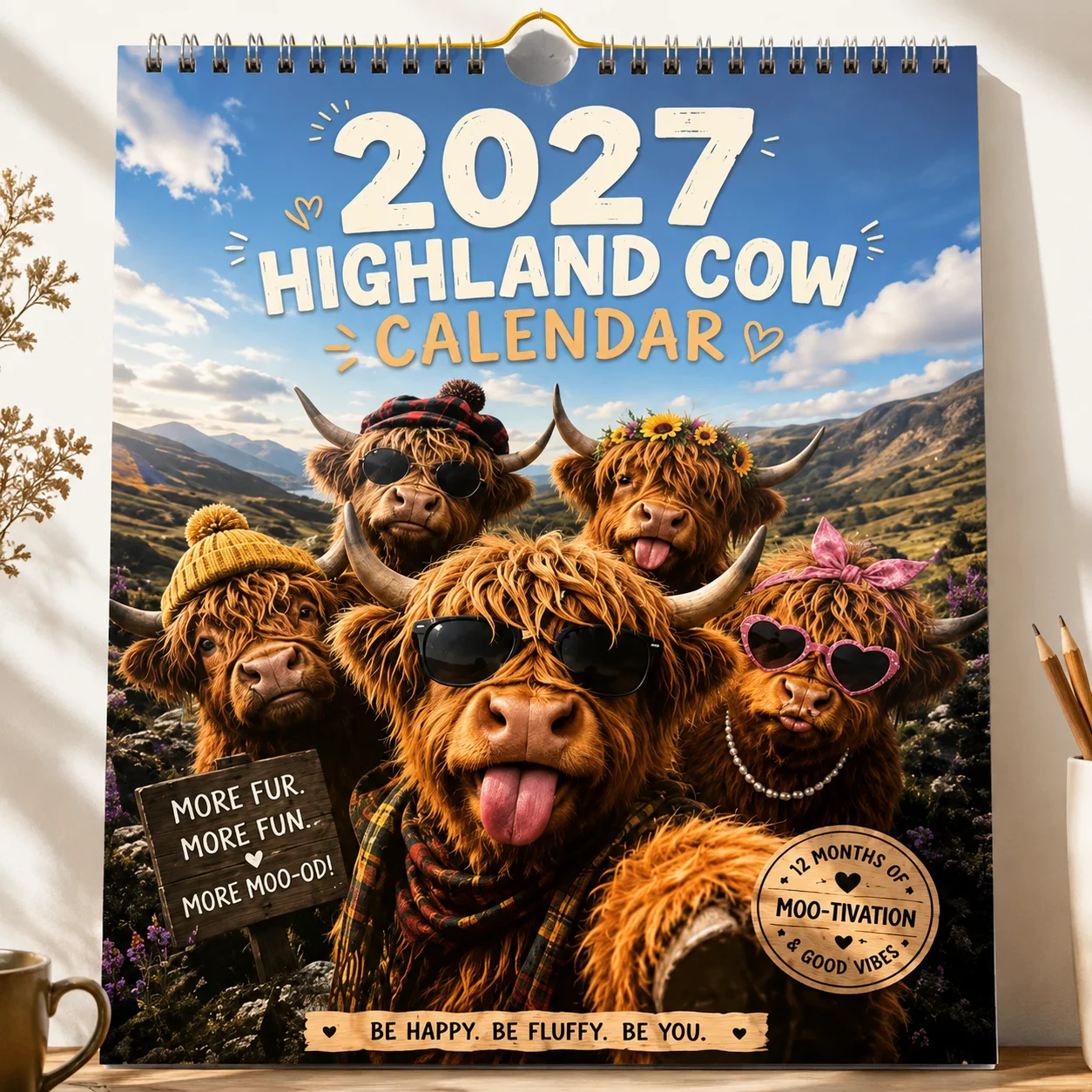 2027 Funny Wall Calendar Adult Humor Graffiti Style Hanging Calendar 12-Month Novelty Gag Gift for Friends Office Home Decor