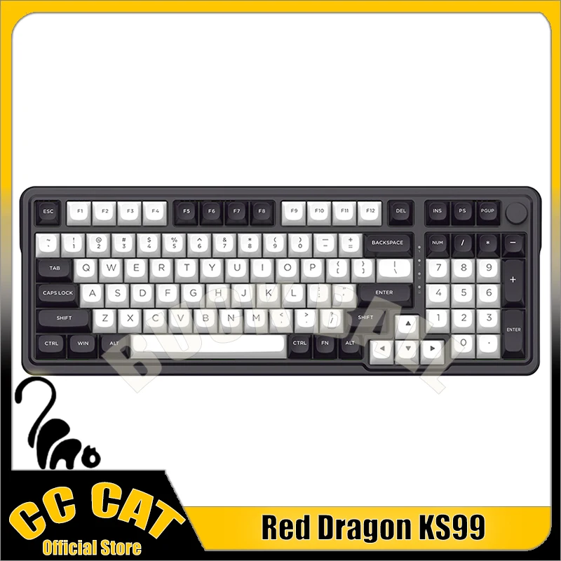 

Red Dragon KS99 Mechanical Keyboard 98 keys 3mode 2.4G/USB/Bluetooth Wireless Keyboard Hot Swap RGB Light Gamer Keyboards Gift