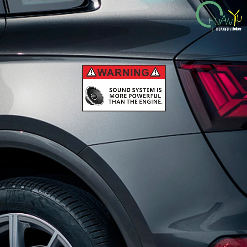 for Funny Sound System Warning Sticker Set Vinyl Decal Sub JDM Car Woofer Car Laptop Motorcycle Car Styling