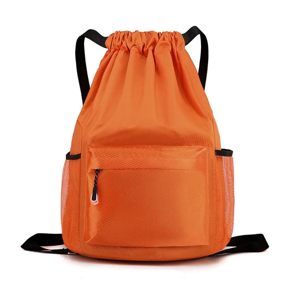 Zaino con coulisse in Nylon moda con coulisse zaino per studenti di scuola di grande capacità 5 colori borsa per Computer impermeabile Unisex