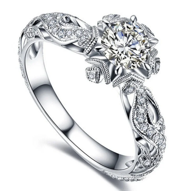 New Silver Plated Stainless Steel Rings For Women Cubic Zircon Ring Jewelry Accessories Wholesale Size 5-11 - Image 6