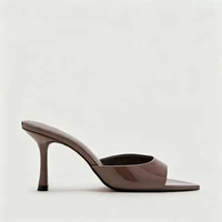 Nouvelles sandales décontractées sexy à talon haut et bout rond pour femme, confortables et tendance, idéales pour les banquets d'été 4