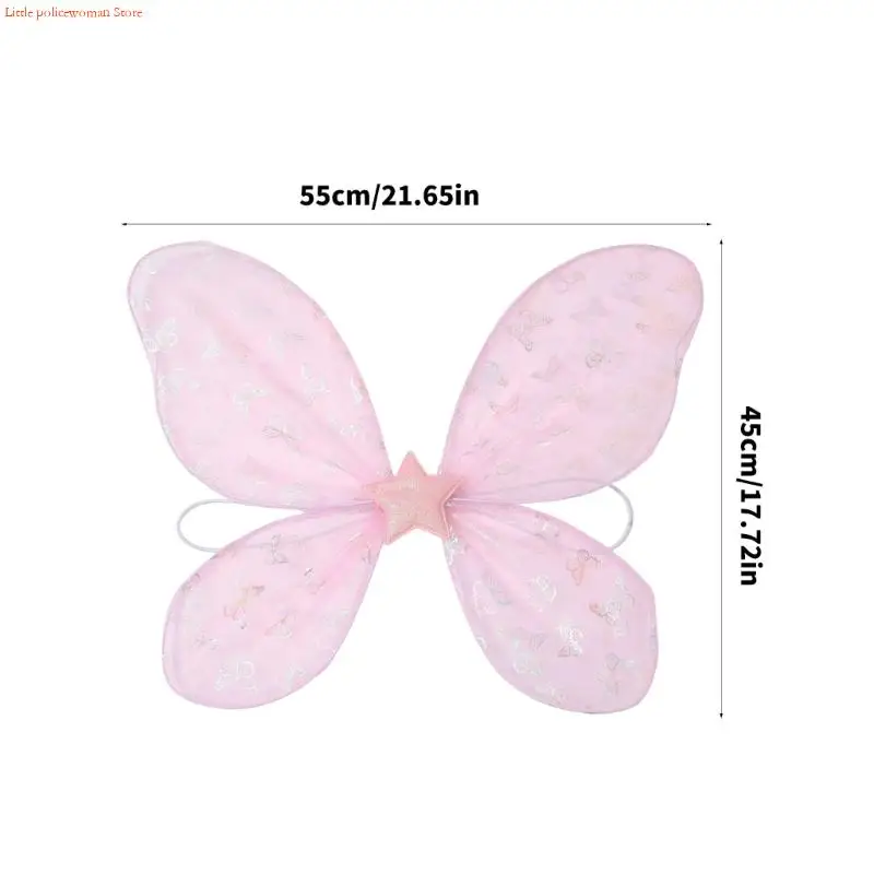 F92D Fairys Wing, Butterfly Fairys Wing Halloween Costume Angel Wing for Women Girls