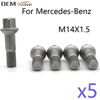 5 tornillos de rueda de coche plateados. 0009905307 0009905407   Piezas de camión para Mercedes-Benz W164 X164 ML320 ML350 ML450 ML500 R280 R300 R320