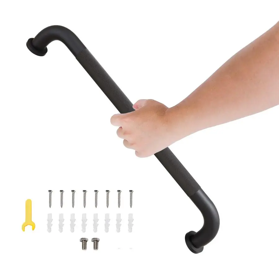 

Дюймовая поручень-держатель для душа, поручень для ванной комнаты с противоскользящей рифленой рукояткой, балансировочная опора для ванны из нержавеющей стали, диаметр 1,25 дюйма