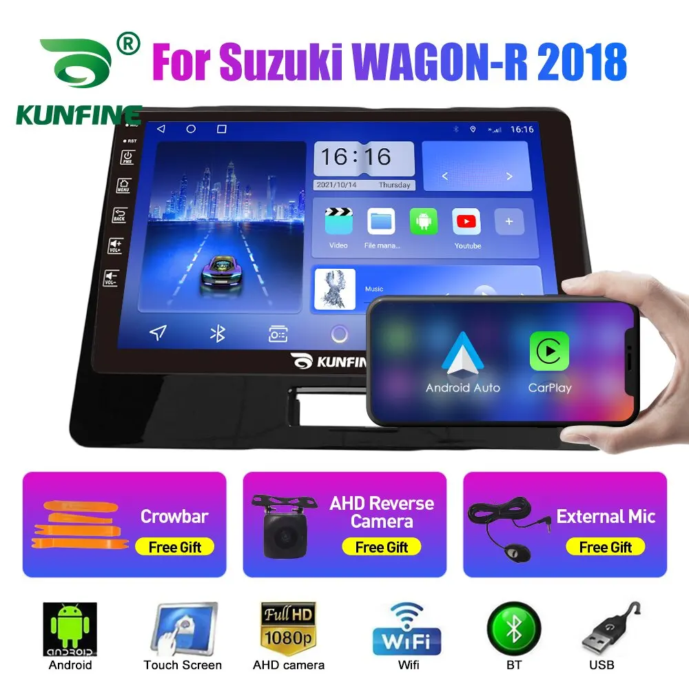 2Din Android Car Radio For Suzuki WAGON-R 2018 Multimedia Video Player GPS Navigation Stereo Audio Head Unit Carplay 4G Wifi BT