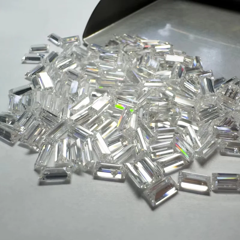 1 قيراط لكل حقيبة أحجار مويسانيتي مستطيل قطع VVS1 D اللون الأحجار الكريمة DIY بها بنفسك صنع المجوهرات المواد تمرير الماس تستر