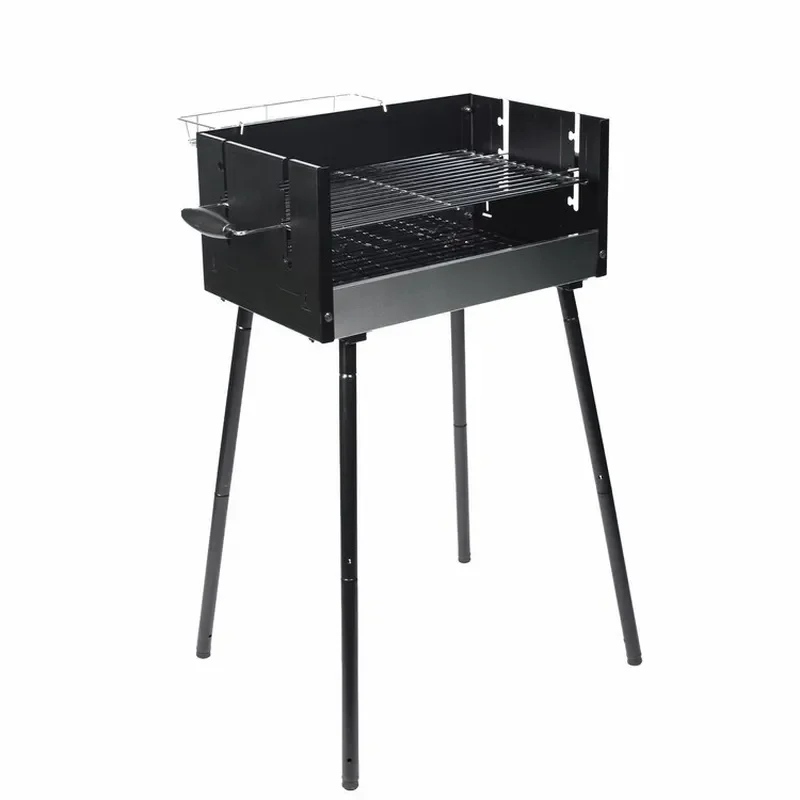 Heavy Duty Foldable BBQ Grill Portable Outdoor Charcoal Barbecue Stand Thickened Steel Camping Picnic Cooking Equipment