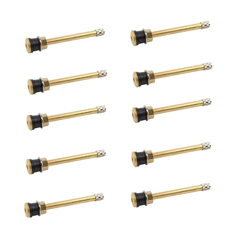 Super Sale 10Pcs Copper Tire Valve Stems for Secure Fit on Large Vehicles Tire Accessories