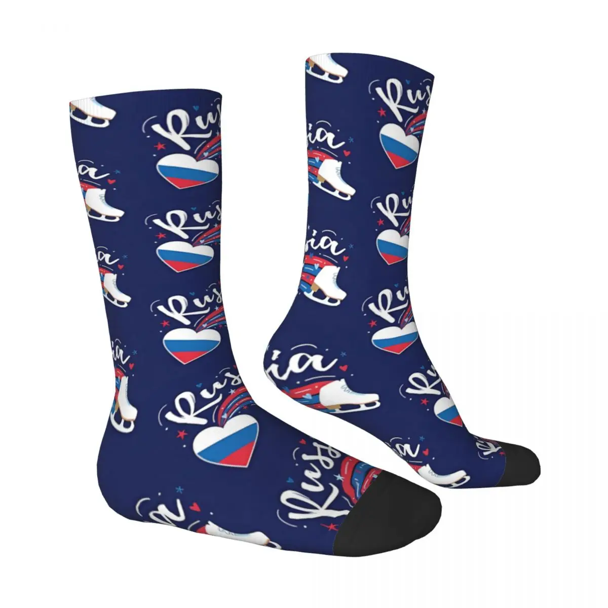 Chaussettes de patinage sur glace pour hommes et femmes, bas de sport hip hop, figure russe, printemps