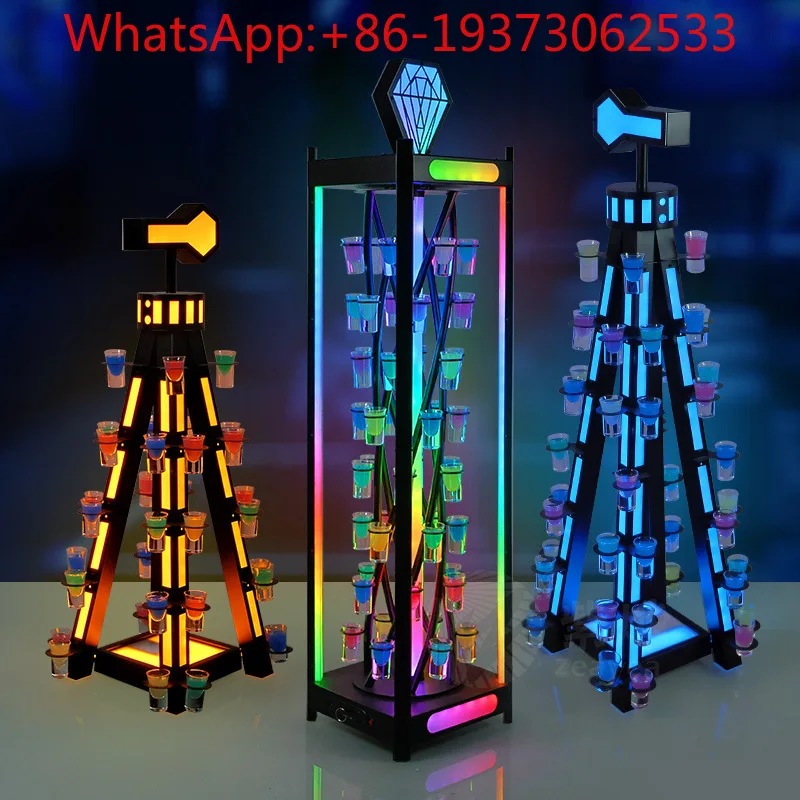 LED Rechargeable Luminous Cup Holder Heart-shaped Cocktail Holder Creative Atmosphere 520 Bar KTV Rack