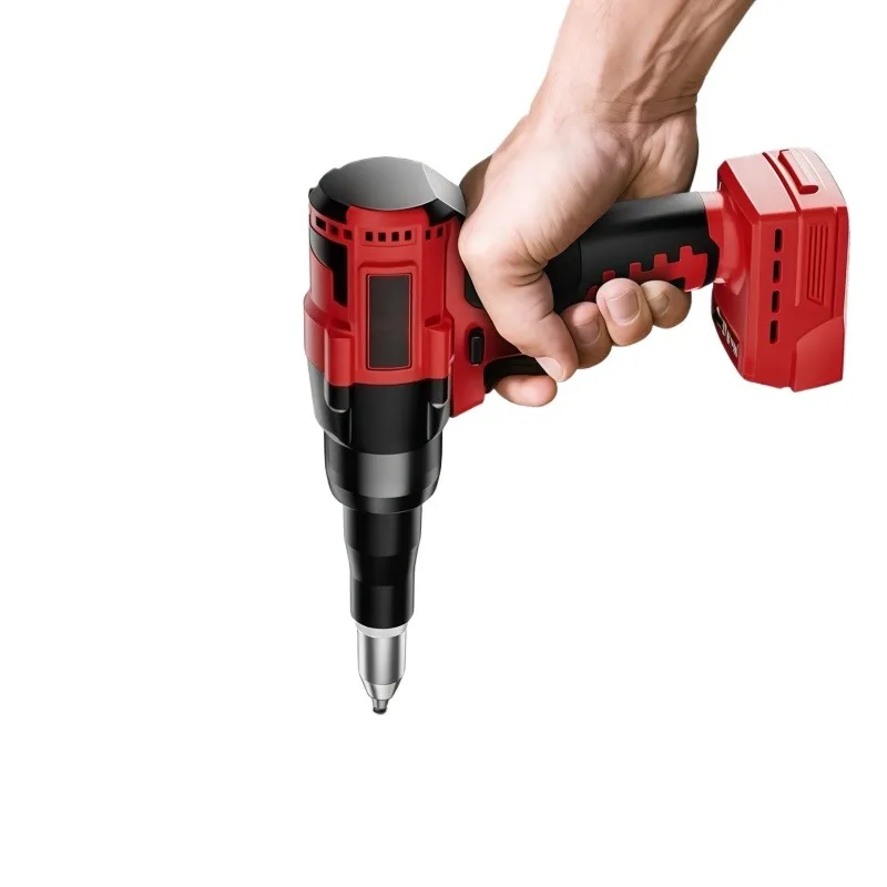 For Milwaukee 18V Battery Wireless Brushless Rivet Gun, 3.2-4.8mm Nut Riveter Automatic Riveting Insertable Power Tool
