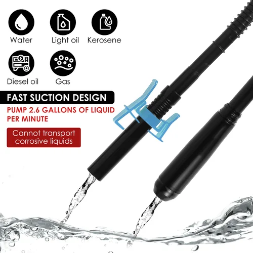 Imagen 2 del producto Bomba de Transferencia de Líquidos Portátil, Bomba de Agua, Bomba de Combustible para Automóvil Eléctrica que Funciona con Batería, Bombas de Succión para Transferencia de Gasolina, Bomba de Transferencia de Aceite