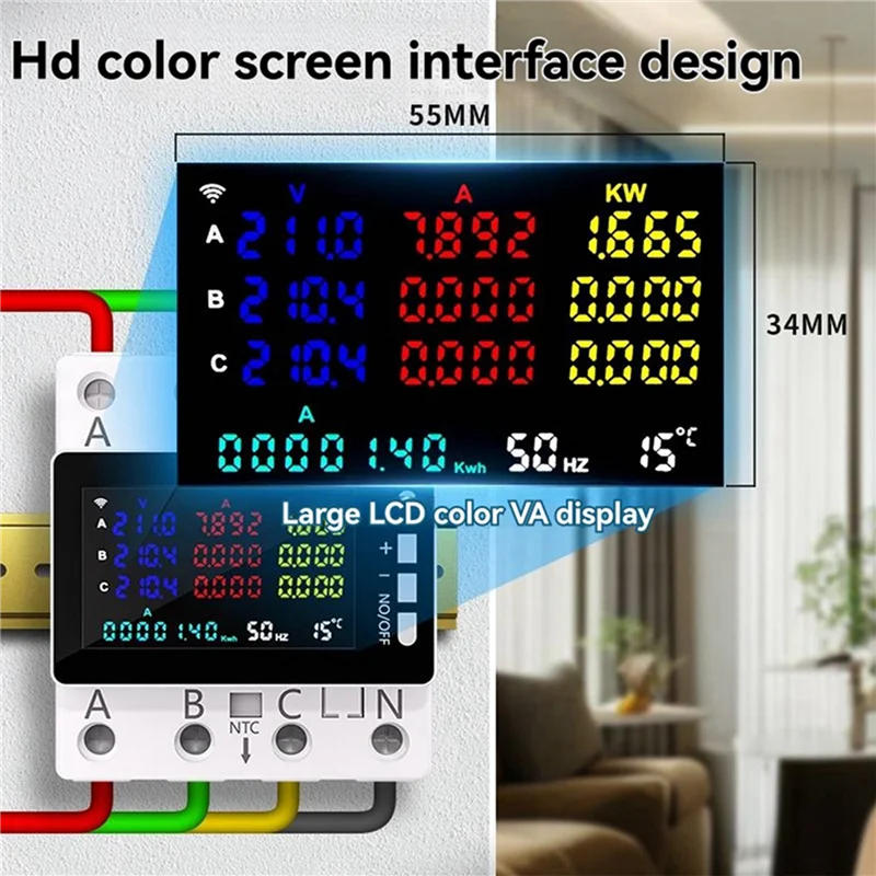 【HOT-PRICE!】2X KWS-306WF Wifi Smart Power Meter Voltage Protector Switch Current & Voltage Monitor, Relay, Circuit Breaker