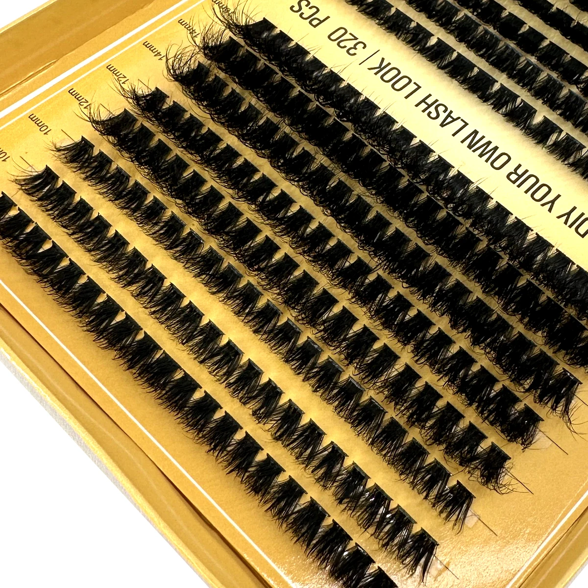 320Ps DIY 5D Fluffy Lash Clusters 60D 80D 100D Dicke Wimpern Cluster D/DD Curl Wispy Einzelne Wimpern 9-16mm Wimpern Verlängerung – Detail 20