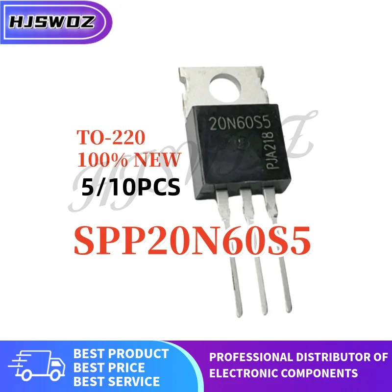 5/10PCS SPP20N60S5 20N60S5 TO-220 20A 600V MOSFET Field Effect Tube ยี่ห้อใหม่ในสต็อก