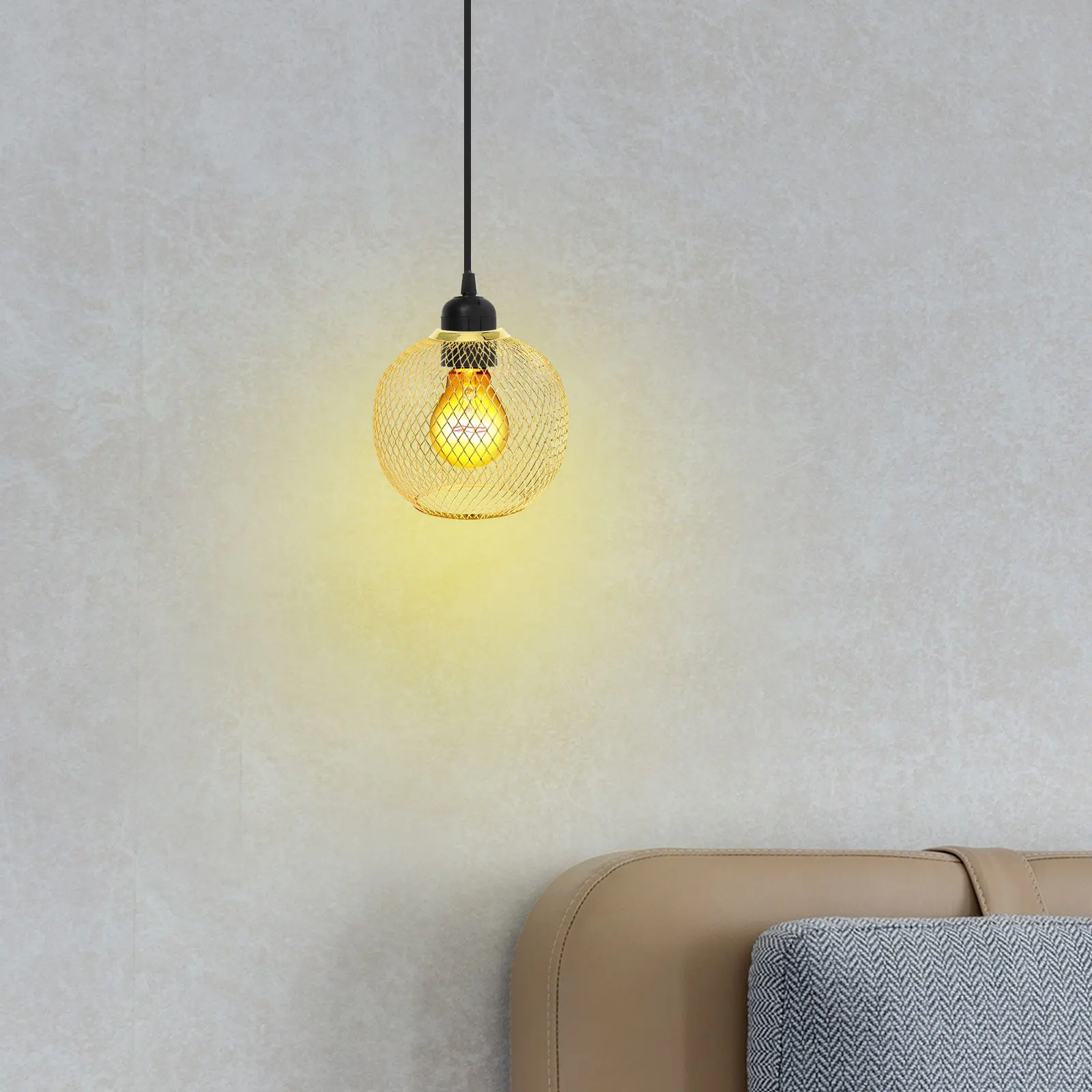 

Iron Wire Lampshade Barrel Shades for Table Lamps Ceiling Lighting Lamp Shade Fixtures