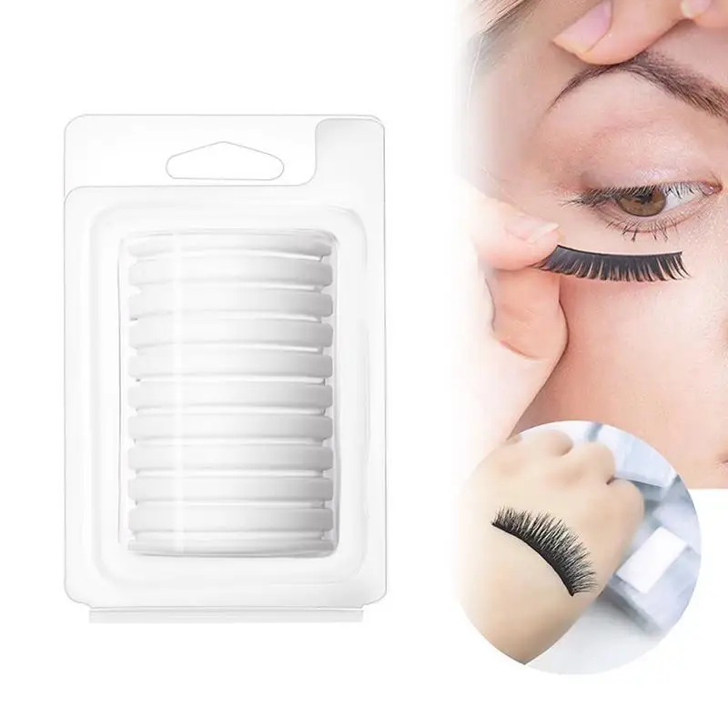 10pcs Practice Lashes For Eyelash Lash Strips For False Eyelashes No Glue No Magnets For All Strip Fake Lashes Waterproof