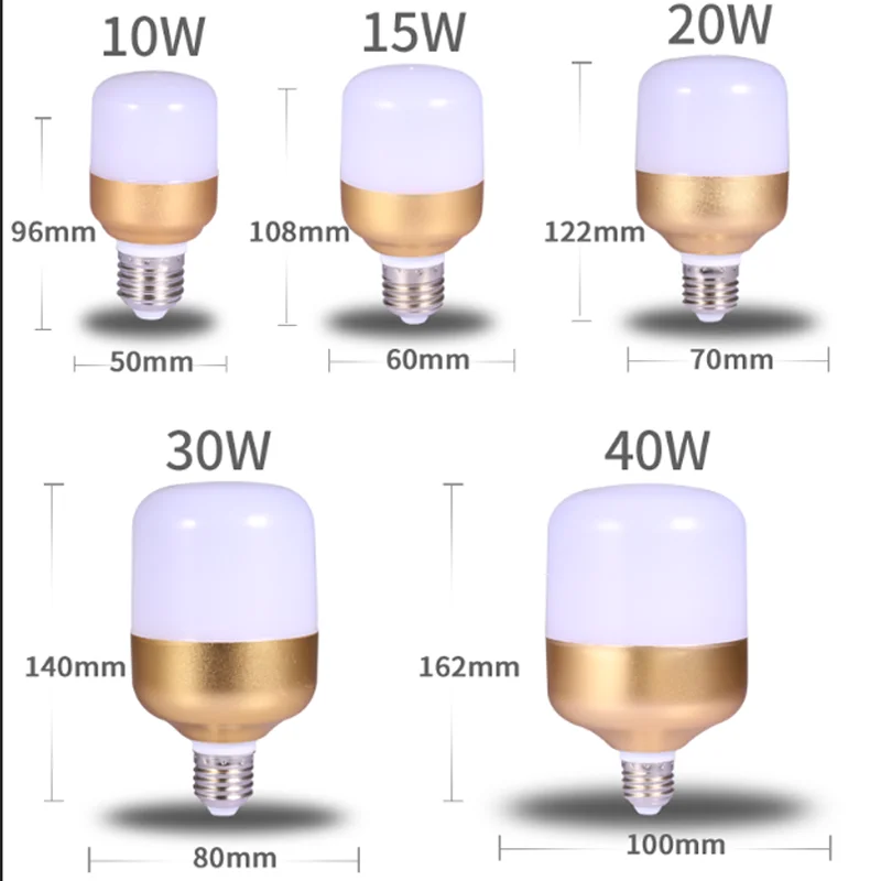 E27 bombilla LED, lámpara de 15/20/30/40/50/60W, foco UFO de 220V para el hogar, sala de estar, casa, iluminación de cocina