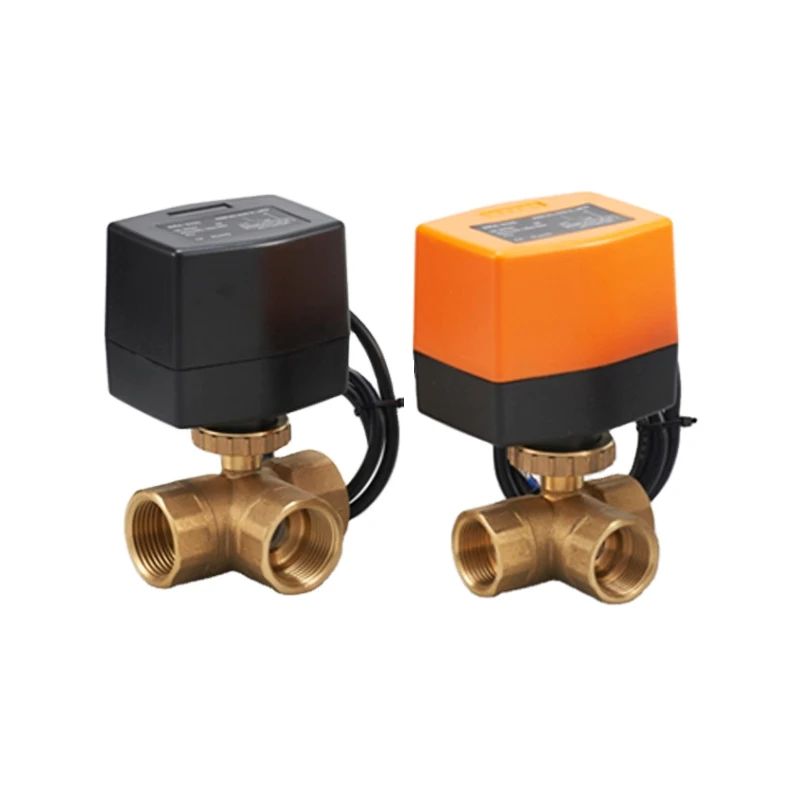 Factory Price Winner 24V DC Motor Operated 3 Way Valves Flow Control Motorized Three Way Ball Valve