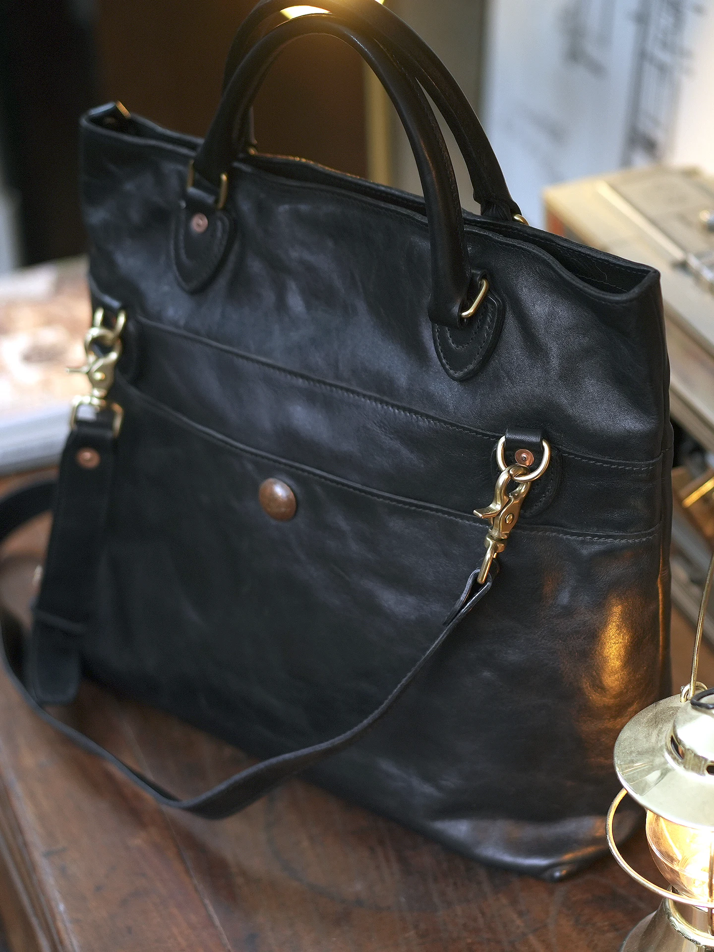 casual organizer designer handmade genuine leather men's tote bag fashion designer brand real cow leather work black handbag