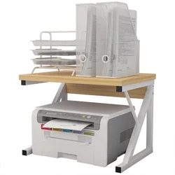 D4408/D4409 Office Desk Manmade Board Steel Frame Printer Rack Household Kitchen Shelf Micro Oven Duplicator Storage Rack