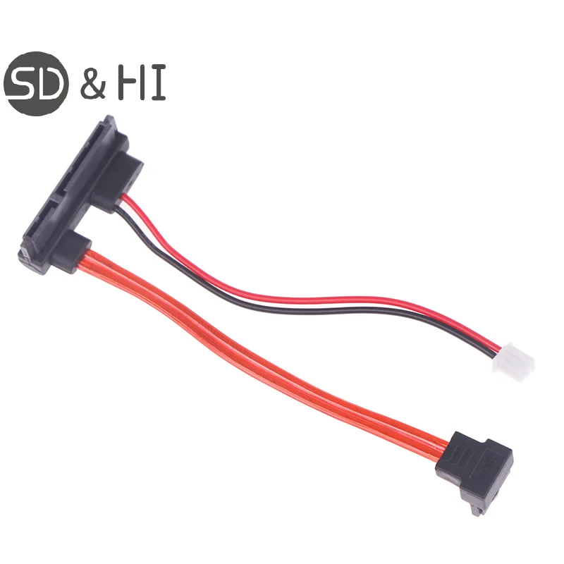 1PCS SATA To IDE Hard Drive Power Adapter Cable 90 Degree Angle 22P 7+15Pin 13cm SATA Hard Drive Cable Data Cable