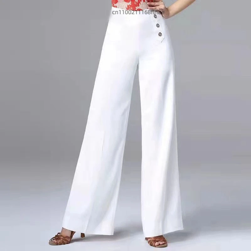 Latin Dance Clothing, Multi-color New National Standard Dance Pants, Latin Dance Modern Dance Clothing, Dance Straight Leg Pants