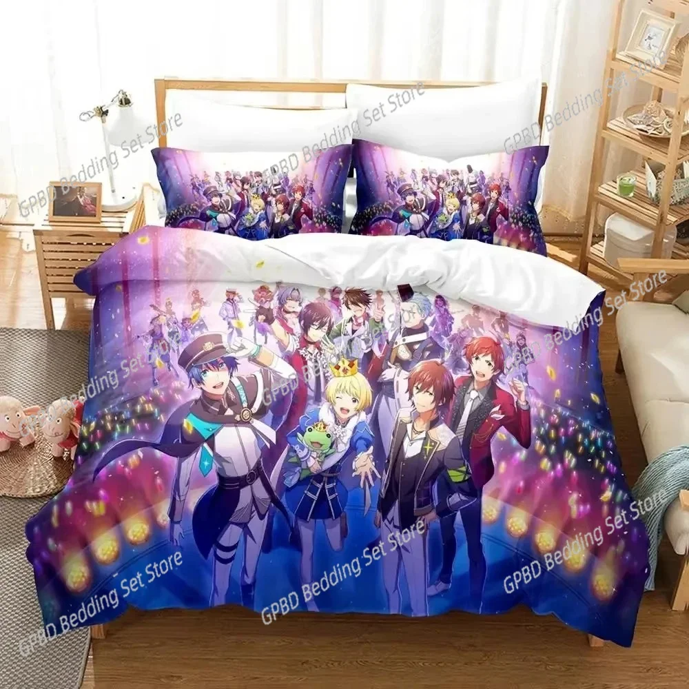 

Fashion The IDOLM @ STER SideM Comfortable Duvet Quilt Cover Pillowcase Bedding Set Children Bedroom Decoration Home Textile