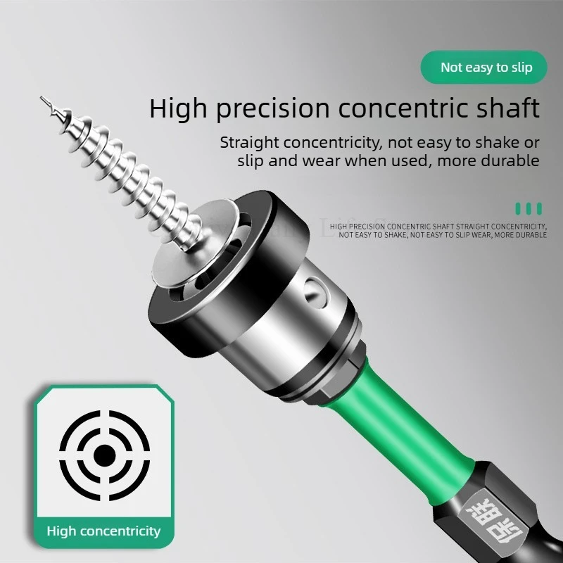 Magnetic PH2 Hex Shank Plasterboard Screwdriver Bit Positioning Batch Head Drywall Locating Screw Bits Drilling Tools