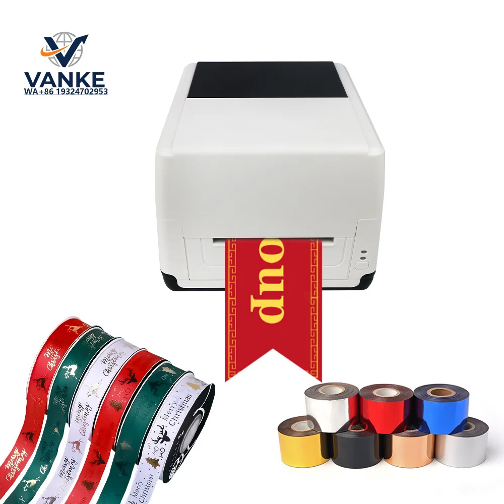 New Sa tin Ribbon Ta ffeta  Printing Ma chine for Funera l Gift Hot Sta mp Foil Digita l Printer