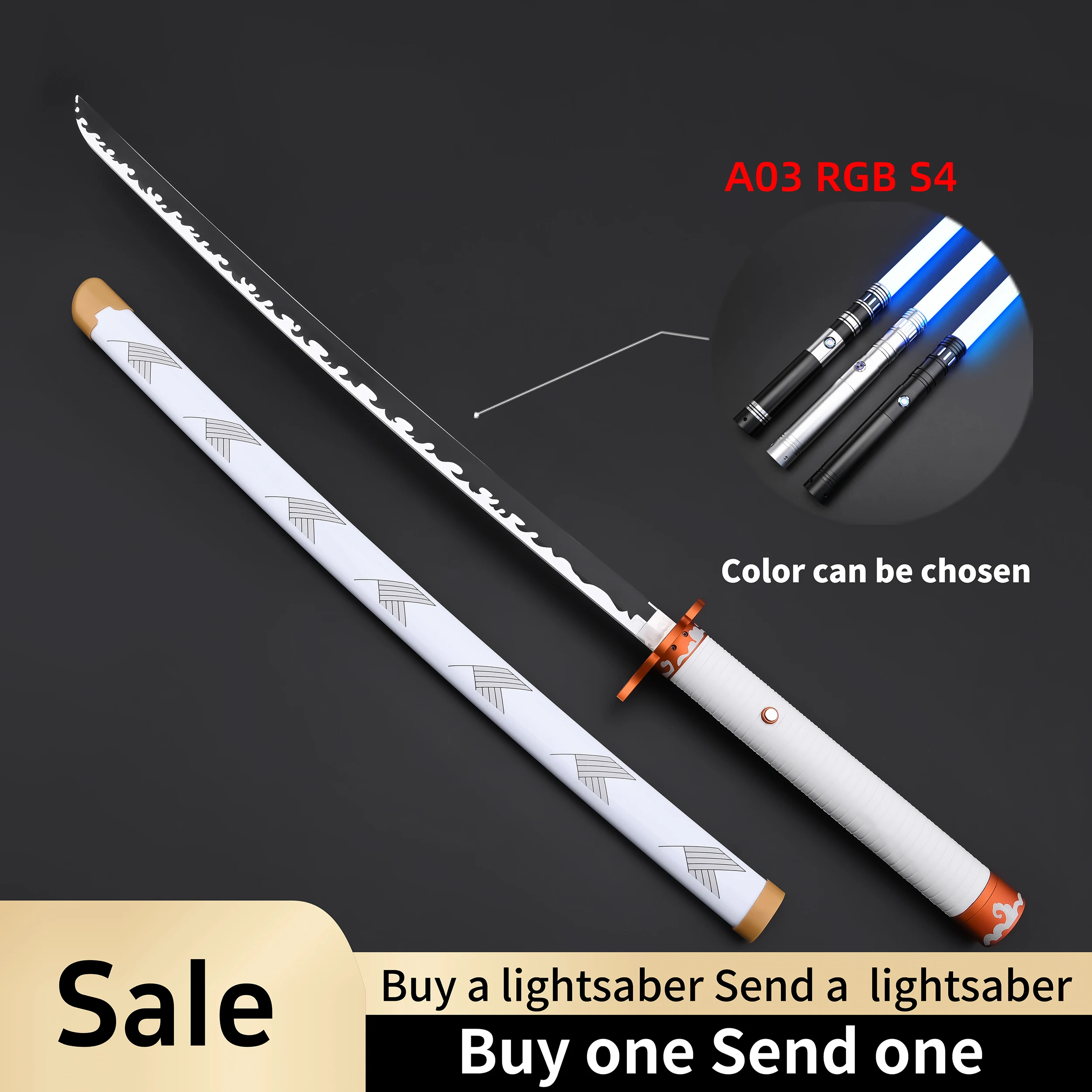

TXQSABER Lightsaber Nichirin Sword Heavy Dueling Neo Pixel Light Sword Smooth Swing Blaster FOC Jedi Lightsword Toys for Adult