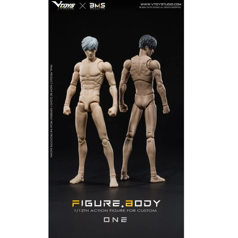 

Action Figure VTOYS X BMS VB002 VB003 1/12 Male Muscle Joint Body White Yellow 16.5cm Super Flexible Articulated Model customize