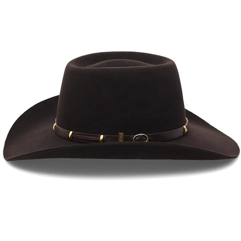 100% Wool Cowboy Hat for Women and Men with Shapeable Wide Brim - Felt Cattleman Western Hats for Cowboys and Cowgirls