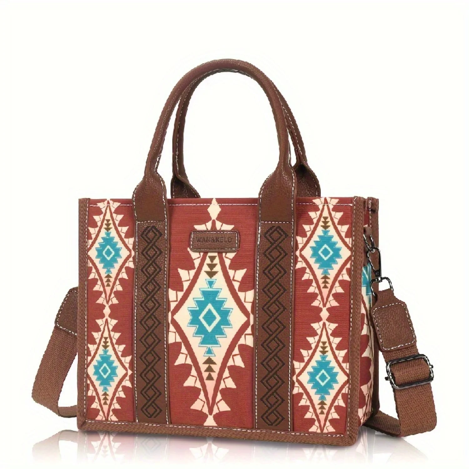 

Vintage Canvas Tote Bag, Bohemian Top Handle Satchel, Women's Western Handbag & Crossbody Bag