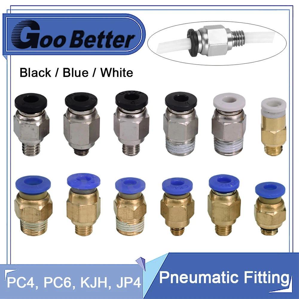 

1Pcs/5Pcs PC Pneumatic Fitting Push In Fittings Cylinder Joint Male Thread Quick Connector 4mm 6mm M5 8mm 10mm 12mm