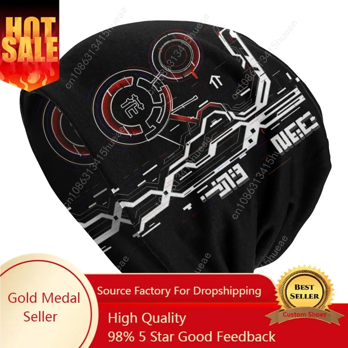 اليابانية طوكيو زهرة Techwear Skullies Beanies الشتاء مترهل قبعة صغيرة المستقبل التكنولوجيا ارتداء الرسم متماسكة بونيه قبعة للتزلج #1