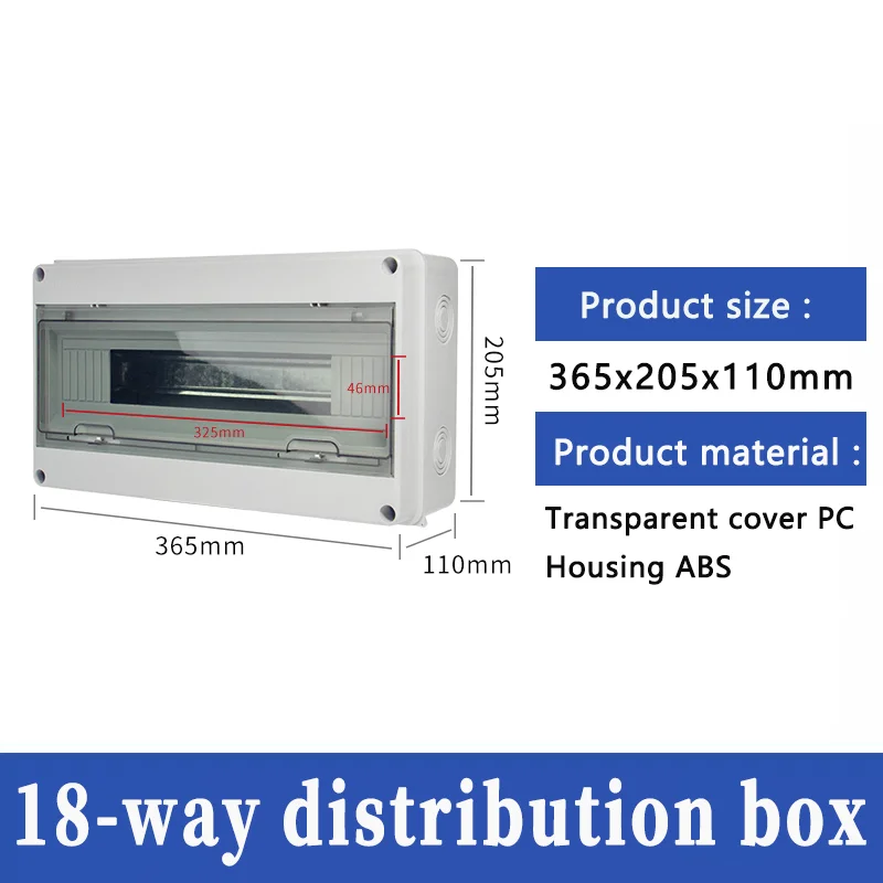HT-serie IP65 Mcb Breaker Box Distributiebeschermingsbox Levering Elektronische Din Rail-behuizing voor stroomonderbreker aan de muur