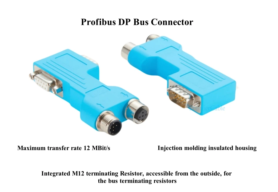 90-Grad-D-Sub-9-Pin-zu-M12-B-Code-Steckverbinder, Profibus DP-Bus-PLC-Buchse, kompatibel mit Phoenix Contact SUBCON-PLUS-PROFIB/90/PG/M12 – Detail 3