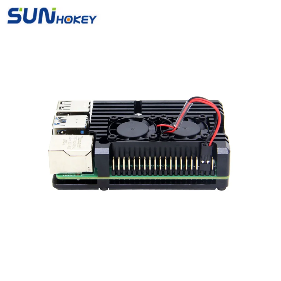 Raspberry PI 4B Metal Case Aluminum Alloy Case With Dual Fan Efficient Heat Dissipation Protective Case 3B Model Optional