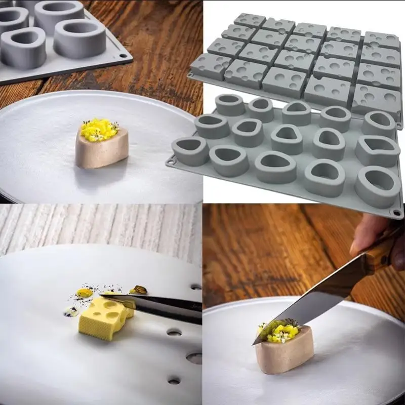 

15/20 Cavity Silicone Cheese Mold - Food-Grade Fondant & Chocolate Baking Set, Flexible Non-Stick DIY Cake Decorating Kit