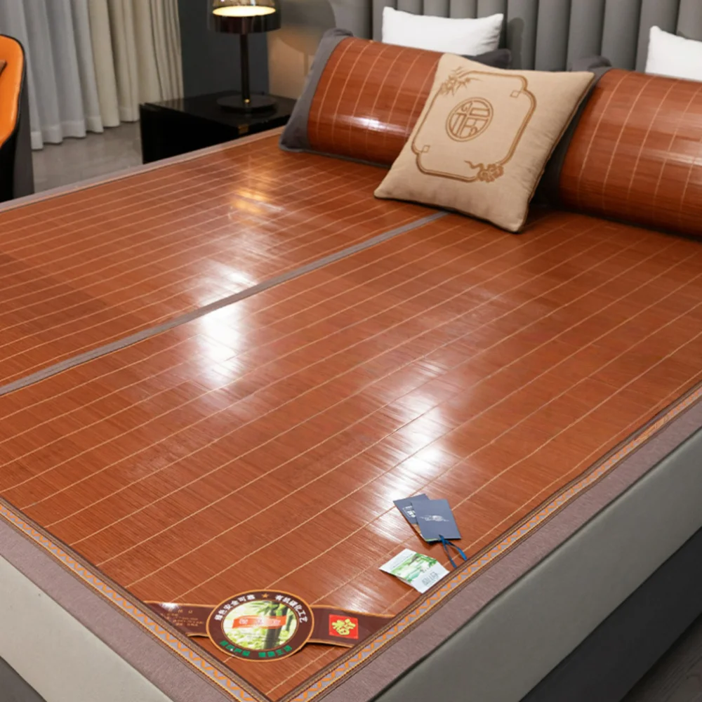 

Home bamboo mat summer student dormitory single double bed summer straw mat baby available ice silk mat folding