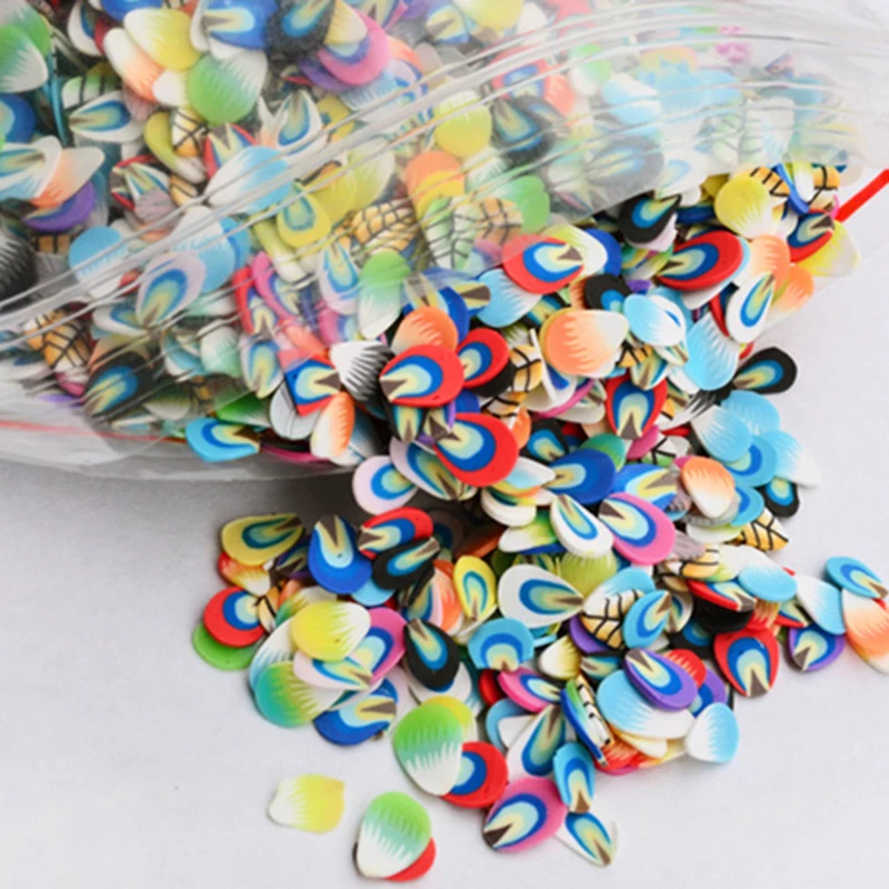 Soft pottery 1000pcs Fruit slices Filler For Nails Art Tips Slime Fruit For Kids Lizun DIY slime Accessories Supplies Decoration