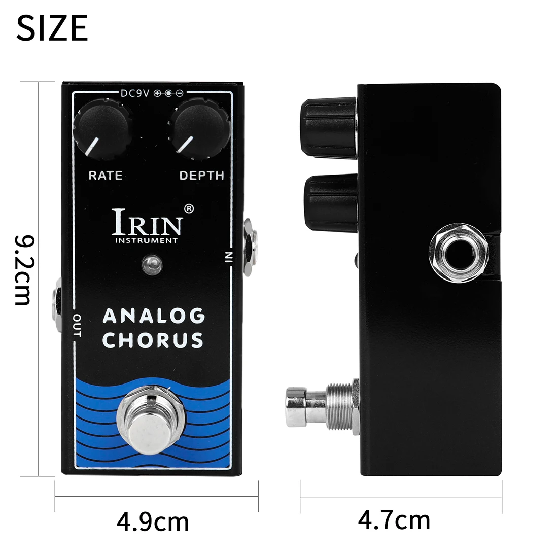 IRIN RF-07 Analog Chorus Electric Guitar Effector Mini Single Blue Effect Pedal with True Bypass Electric Guitar Bass Accessory