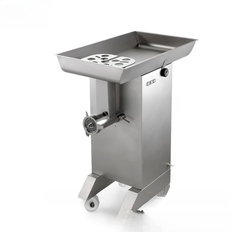 Stainless Steel High Performance Commercial Meat Grinder with Lockable Pulley