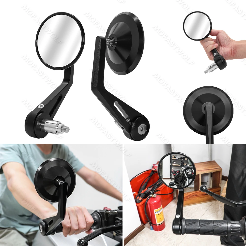 

Зеркало на конце мотоцикла, универсальное зеркало заднего вида для BMW R1250GS R1200GS для Kawasaki Z1000 Z750 для Honda CB1000R CB600F