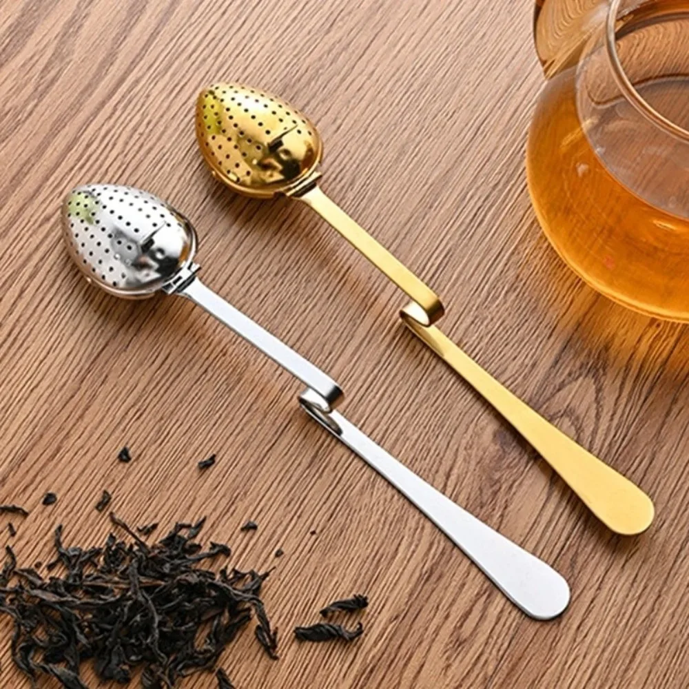 Stainless Steel Tea Infuser Strainer Reusable Fine Mesh Tea Filter Diffuser Mesh Strainer Spoon Shape Tea Infuser Sieve