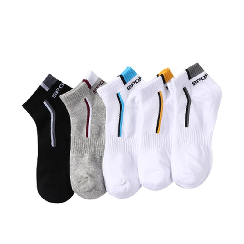 1 Pair High Quality Cotton Sports Socks Mesh Casual Athletic Summer Men Absorb Sweat Ankle Socks Breathable Thin Cut Short Size